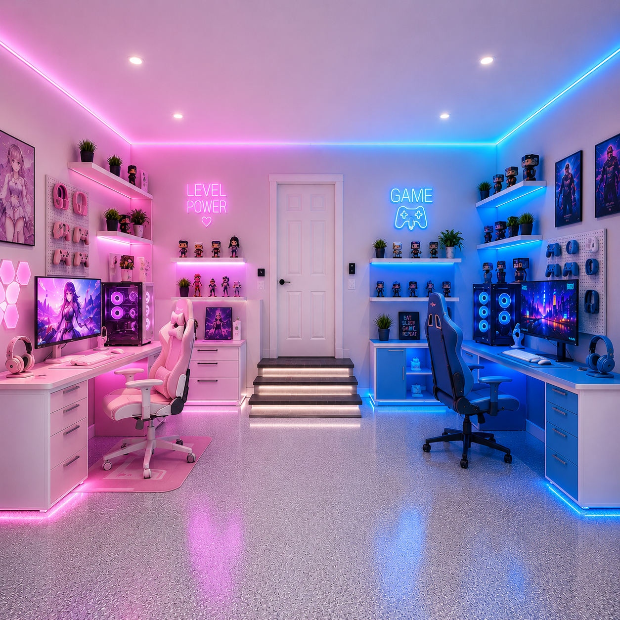 Gamer themed garage transformation